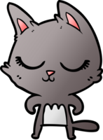 calm cartoon cat png