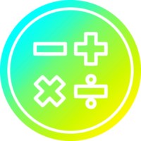 wiskunde met koel helling eindigt circulaire icoon met koel helling af hebben png