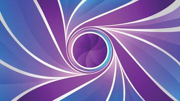 Graphic design art of abstract illusion of spiral with geometric shapes of blue and violet lines, Dynamic shapes composition, Modern Geometric Wallpaper. Futuristic Technology Design vector