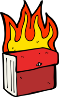 cartoon burning business files png