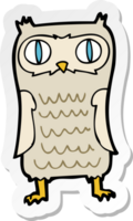 sticker of a cartoon  owl png
