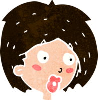 mujer de dibujos animados mirando png