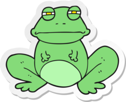 adesivo de um sapo de desenho animado png