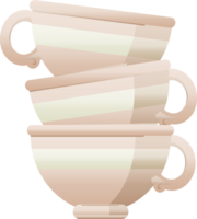 apilar de tazas gráfico ilustración icono png