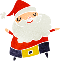 rétro dessin animé illustration kawaii de Père Noël claus png