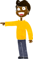 cartoon man wijzend en lachend png