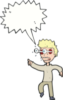 cartoon man with popping out eyes with speech bubble png