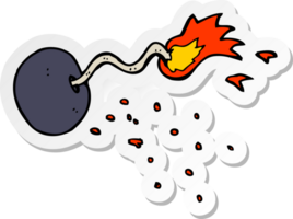 sticker of a cartoon round bomb png