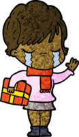 mujer de dibujos animados llorando png