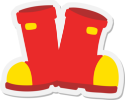 Paar Gummistiefel Aufkleber png