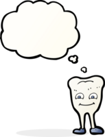 cartoon tooth   with thought bubble png