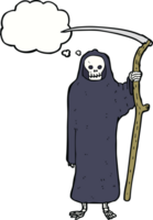 death cartoon with thought bubble png