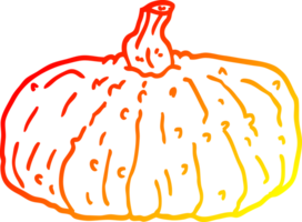 warm gradient line drawing of a cartoon pumpkin png
