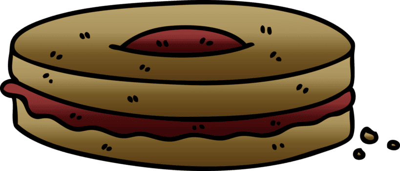 lutning skuggad knäppa tecknad serie choklad kex png