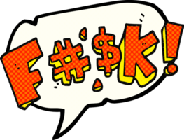 hand drawn comic book speech bubble cartoon swearword png