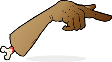 cartoon severed pointing hand png