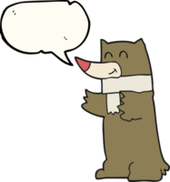 hand drawn speech bubble cartoon bear png