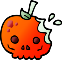 gradient illustration cartoon red poison apple png