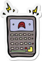 adesivo de uma calculadora de desenho animado png
