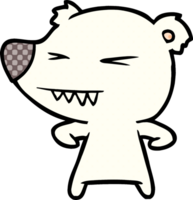 angry polar bear cartoon png