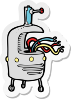 pegatina de un robot extraño de dibujos animados png