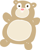 oso de peluche de dibujos animados de ilustración de color plano png