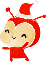 main tiré Noël rétro dessin animé de kawaii Dame punaise png
