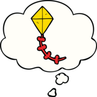 cartoon kite with thought bubble png