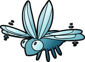 bug de dessin animé mignon volant png