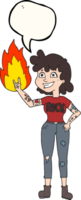 hand drawn speech bubble cartoon rock girl png