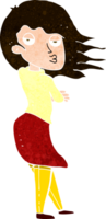 cartoon woman making photo face png