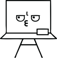 line drawing cartoon of a chalkboard png