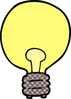 tecknad doodle glödlampa png