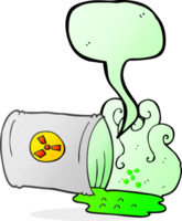 mão desenhado discurso bolha desenho animado nuclear desperdício png