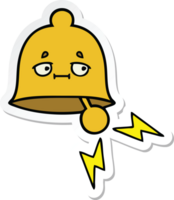 sticker of a cute cartoon ringing bell png