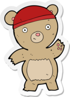 sticker of a cartoon teddy bear png