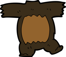 cartoon black bear body png