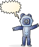 cartoon deep sea diver with speech bubble png