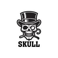 skull fellow logo design vector