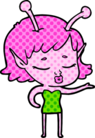 cute alien girl cartoon png