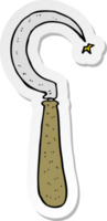 sticker of a cartoon sickle png