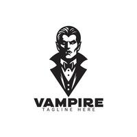 vampiro mínimo logo diseño, icono, ilustración vector