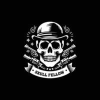 skull fellow logo design vector