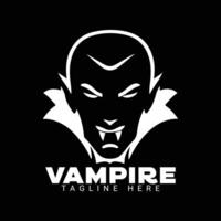 vampiro mínimo logo diseño, icono, ilustración vector