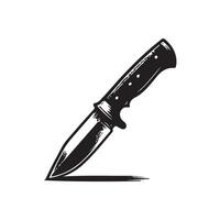 cuchillo silueta ilustración diseño vector