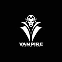 vampiro mínimo logo diseño, icono, ilustración vector