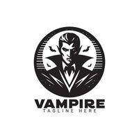 vampiro mínimo logo diseño, icono, ilustración vector