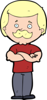 homem de bigode viril dos desenhos animados png