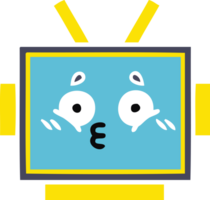 plano color retro dibujos animados de un robot cabeza png