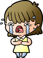 cartoon girl crying png